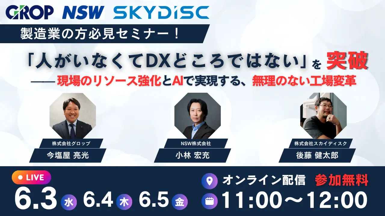 3社共催！「人がいなくてDXどころではない」を突破！